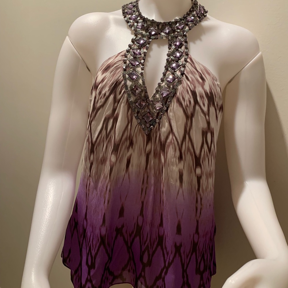New Bebe beaded top
